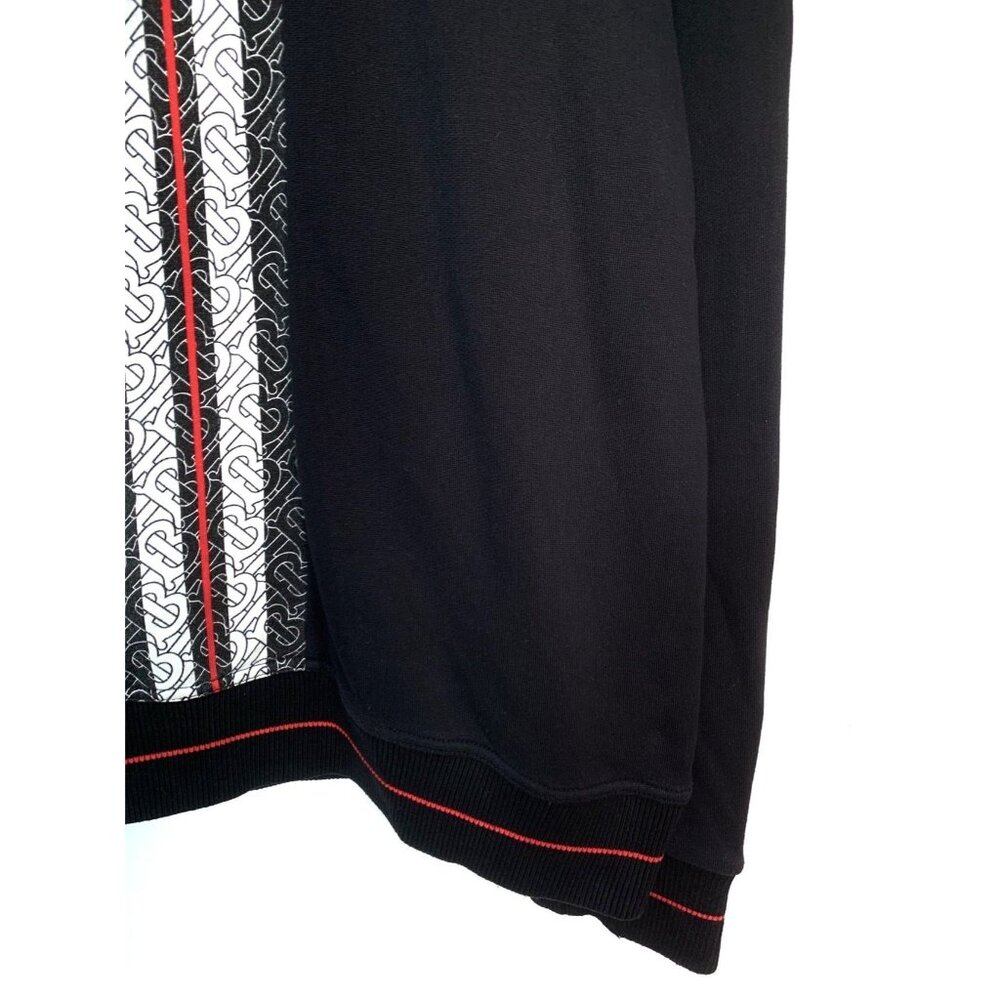 Burberry Black Logo Striped Patchwork Sweatshirt … - image 5